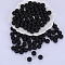 Round Silicone Focal Beads, Black, 15mm, Hole: 2mm