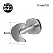 G23 Titanium 17 Gauge Internally Threaded Labrets, Piercing Jewelry for Women Men, Stainless Steel Color, Moon, 6mm, Pin: 1.2mm