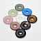 Natural Gemstone Pendants, Donut/Pi Disc, Donut Width: 11mm, 30x5mm, Hole: 8mm
