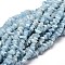 Natural Aquamarine Chip Beads Strands, 5~14x4~10mm, Hole: 1mm, about 39~40cm