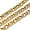Brass Curb Chains, Rack Plating, Cadmium Free & Lead Free, Long-Lasting Plated, Unwelded, with Spool, Real 18K Gold Plated, 9x8x2.5mm