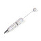 Fishtail Resin & Polymer Clay Pave Rhinestone Ball-Point Pen, Iron Beadable Pen, for DIY Personalized Pen with Jewelry Beads, Lavender, 148.5~151x15~19mm