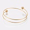 Ion Plating(IP) 304 Stainless Steel Bangles Making, Golden, 2-1/2 inch(6.5cm)