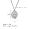 Non-Tarnish 304 Stainless Steel Pendant Necklaces, Eye, Stainless Steel Color, 17.72 inch(45cm)