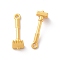 Rack Plating Alloy Pendants, Cadmium Free & Lead Free & Nickle Free, Rake Charm, Matte Gold Color, 21x6x7.5mm, Hole: 1.5mm