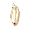 Brass Pendants, Cadmium Free & Nickel Free & Lead Free, Leaf Charms, Real 18K Gold Plated, 43.5x18x5.5mm, Hole: 2.5mm
