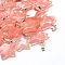 Star Dyed Cherry Quartz Glass Pendants, with Platinum Tone Brass Findings, 22~23x20~24x5~7mm, Hole: 2x7mm