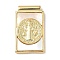 Brass Pave Natural White Shell Religion Rectangle Pendants, Real 18K Gold Plated, Lead Free & Cadmium Free, Long-Lasting Plated, Saint Benedict Medal, 22.5x13.5x3mm, Hole: 1.4~1.5mm