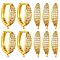 10Pcs Brass Micro Pave Clear Cubic Zirconia Hoop Earring Findings, Latch Back with Horizontal Loops, Real 18K Gold Plated, 15.5x13.5x4.5mm, Hole: 0.8mm, Pin: 0.8mm
