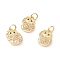 Brass Micro Pave Clear Cubic Zirconia Pendants, Long-Lasting Plated, Lead and Cadmium Free, Panda, Golden, 13.5x10x2.5mm, Hole: 3.3mm