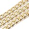 Aluminium Curb Chains, with Spool, Unwelded, Golden, 14.5x10x2mm, about 32.81 Feet(10m)/Roll