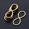 201 Stainless Steel Links connectors, Laser Cut, Infinity, Golden, 26x9x1mm, Hole: 11x7mm