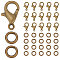 1 Box 400Pcs Lobster Claw Clasp Metal Keychain Clasps Antique Bronze Small Trigger Clasp & 400Pcs Jump Rings Findings for Jewelry Making Clasps Supplies DIY Necklace Bracelet Keychains Crafts