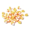 Handmade Polymer Clay Beads, Triangle, Candy & Watermelon, Gold, 8.5x8.5x4mm, Hole: 1.6mm