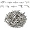 50Pcs 10 Styles Tibetan Style Alloy Pendants, Gun, Cadmium Free & Lead Free, Antique Silver, 20.5~55x13~27.5x3~5mm, Hole: 2~2.5mm, 5pcs/style