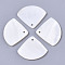 Natural Freshwater Shell Pendants, Fan, White, 19.5x23.5x2mm, Hole: 1.2mm