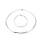 Tarnish Resistant 304 Stainless Steel Choker Necklaces and Bangles Jewelry Sets, with Lobster Claw Clasps, Stainless Steel Color, 8-1/4 inch~8-3/8 inch(21~21.2cm), 17.8 inch~17.9 inch(45.2~45.4cm), 6mm