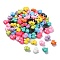 Spray Painted Alloy Beads, Mixed Color, 8x10x5mm, Hole: 1.4mm