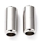 Non-Tarnish 303 Stainless Steel Screw Clasps, Column, Stainless Steel Color, 18x8mm, Hole: 5mm