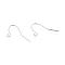 Tarnish Resistant 304 Stainless Steel Earring Hooks, with Horizontal Loop, Stainless Steel Color, 17x19mm, Hole: 2mm, 21 Gauge, Pin: 0.7mm