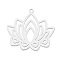 Non-Tarnish 201 Stainless Steel Pendants, Laser Cut, Lotus Flower, Stainless Steel Color, 27x30x1mm, Hole: 1.6mm