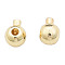 Brass Crimp Beads, Nickel Free, Round, Real 14K Gold Plated, 4.5x3.5x3mm, Hole: 0.6mm