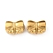304 Stainless Steel Tube Bails, Loop Bails, Bowknot, Real 14K Gold Plated, 9x11.5x5.5mm, Hole: 3.5mm, Inner Diameter: 4mm