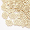 Brass Pendants, Cadmium Free & Nickel Free & Lead Free, Flower, Real 18K Gold Plated, 19x21x1mm, Hole: 1mm