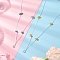2Pcs 2 Styles Natural Topaz Jade & Synthetic Turquoise Chip Beads Necklace Making with 304 Stainless Steel Jump Rings and Nylon Thread, Stainless Steel Color, 18.90~19.69 inch(48~50cm), 1pc/style