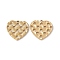 Ion Plating(IP) 304 Stainless Steel Pendants, Heart Charms, Real 18K Gold Plated, 19.5x20x2mm, Hole: 1.2mm