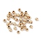 CCB Plastic Round Beads, Gold, 3x2.5mm, Hole: 1.2mm