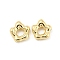 Brass Beads, Cadmium Free & Nickel Free & Lead Free, Flower, Real 18K Gold Plated, 9x8.5x3mm, Hole: 3.5mm