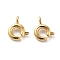 Brass Spring Ring Clasps, Real 18K Gold Plated, 7.5x5x1.5mm, Hole: 1.2mm