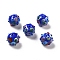Handmade Lampwork Beads, Round, Blue, 11x13x12.5mm, Hole: 1.6mm