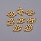Tibetan Style Links connectors, Zinc Alloy, Flower, Golden, Cadmium Free & Nickel Free & Lead Free,  18x13x1mm, hole: 2mm
