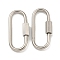 Non-Tarnish 304 Stainless Steel Screw Carabiner Lock Charms, for Necklaces Making, Quick Links, Oval, 29x12x2mm
