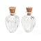 Glass Cork Bottles, Glass Empty Wishing Bottles, Food Play Scene Miniature Model, for DIY Craft Dollhouse Accessories, Clear, 1.75x3cm