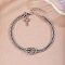 New Stainless Steel Box Chain Bracelets, Cross Double-layer Chain Bracelet for Men and Women