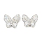 Handmade Polymer Clay Rhinestone Beads, Butterfly Disco Ball Beads, Crystal, 30x34x10mm, Hole: 1.8mm