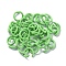 Zinc Alloy Open Jump Rings, Round Ring, Light Green, 18 Gauge, 8x1mm, Inner Diameter: 6mm