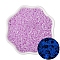 Luminous Glow in the Dark Cylinder Seed Beads, Spray Painted, Violet, 2.5mm, Hole: 1mm, about 700pcs/bag