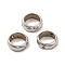 Non-Tarnish 201 Stainless Steel Bead Frames, Ring, Stainless Steel Color, 8x3mm, Hole: 1mm