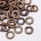 Wood Jewelry Findings Coconut Linking Rings, Camel, 20~23x2~5mm