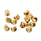 Brass Spacer Beads, Long-Lasting Plated, Triangle, Real 24K Gold Plated, 4.5x4.5mm, Hole: 1.8mm