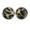 Silicone Beads Loose Silicone Beads Kit Leopard Print Silicone Beads for Keychain Making Bracelet Necklace, Wheat, 15mm, Hole: 2mm
