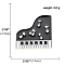 Music Instument Enamel Pins, Alloy Brooch for Backpack Clothes, Piano, 25x25mm