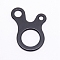 Outdoor Tent Canopy Nail Windbreak Rope Buckle, Snail Type Anti-Skid Buckle, Three-Eye Stainless Steel Quick Adjustment Plate, Electrophoresis Black, 48x37x2.5mm, Hole: 5mm & 8mm & 18mm