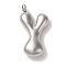 Non-Tarnish Ion Plating(IP) 304 Stainless Steel Pendants, Balloon Letter Charm, Stainless Steel Color, Letter Y, 25.5x13.5x6mm, Hole: 2mm