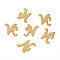 201 Stainless Steel Pendants, Laser Cut, Letter, Golden, Letter.N: 14x12x1.2mm, Hole: 1mm