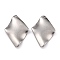Non-Tarnish 304 Stainless Steel Pendants, Twist Rhombus, Stainless Steel Color, 28x18x2mm, Hole: 1.8mm